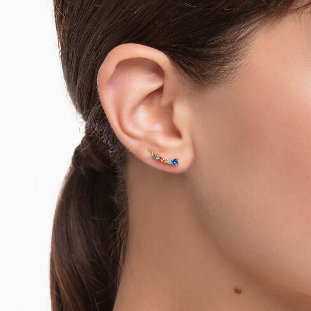 Thomas Sabo Ear Climber Colourful Stones Gold korvakorut H2158-488-7