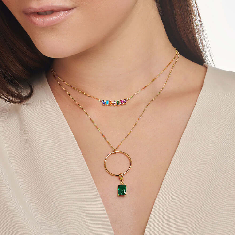  THOMAS SABO Charm Club Green Stone 1869-472-6