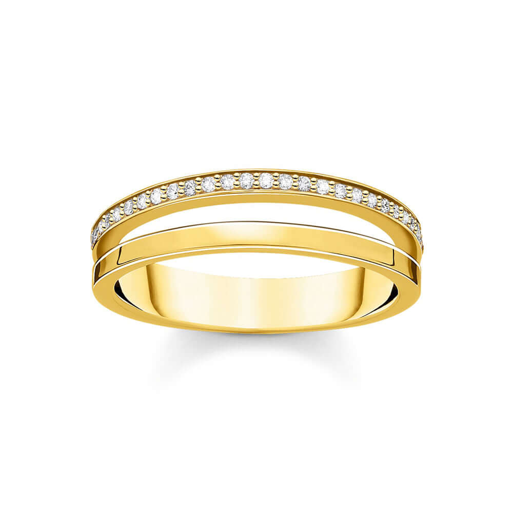 Thomas Sabo Double White Stones Gold sormus TR2316-414-14