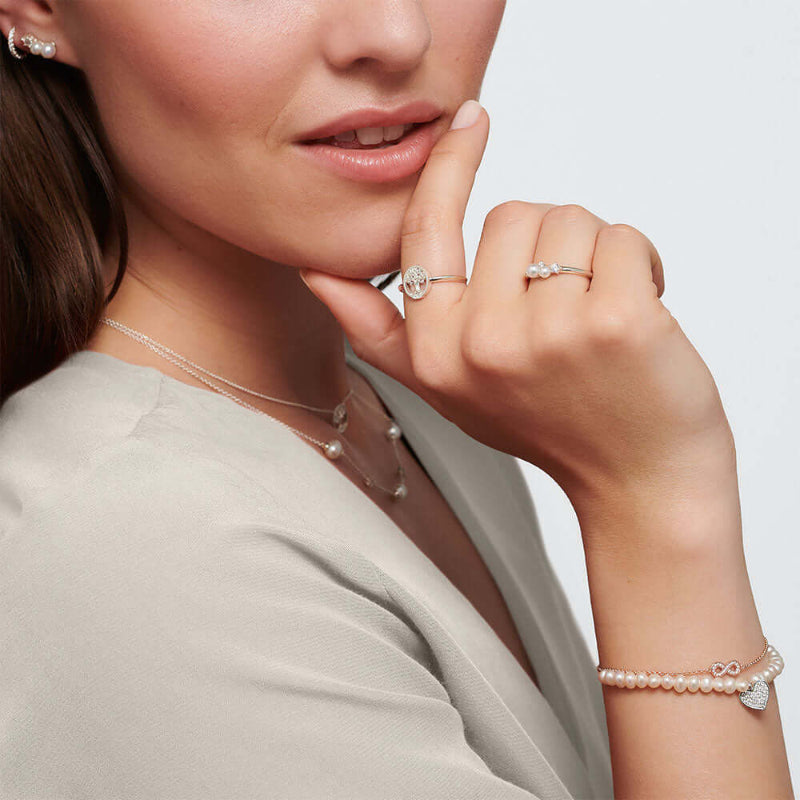 Thomas Sabo Pearl with White Stones Sormus