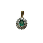 Timanttiriipus smaragdilla 0,08ct