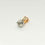 14k keltakultainen timanttiriipus 020+005 ct