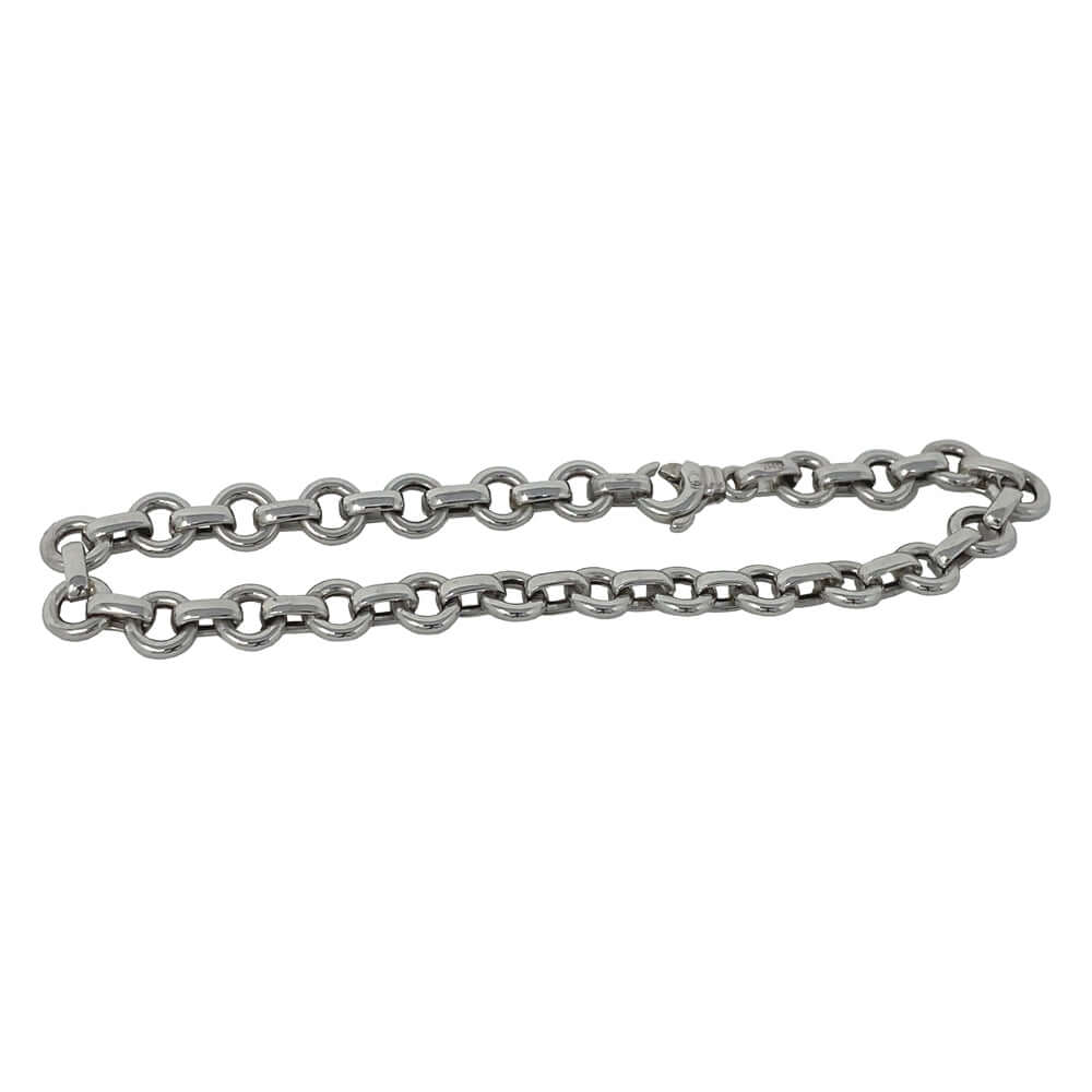 Valkokultainen ranneketju 6 mm - 19 cm