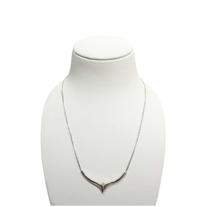 14k valkokultainen timanttiriipus 027ct - 42cm