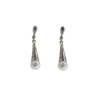 Valkokultaiset Timanttikorvakorut 0,06ca