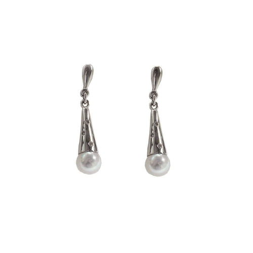 Valkokultaiset Timanttikorvakorut 0.06ca