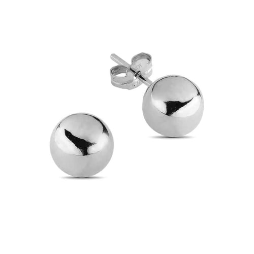 Valkokultaiset pallokorvakorut 100241W