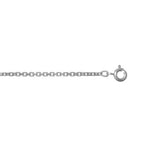14k Valkokultainen kaulaketju 1 mm - 45 cm