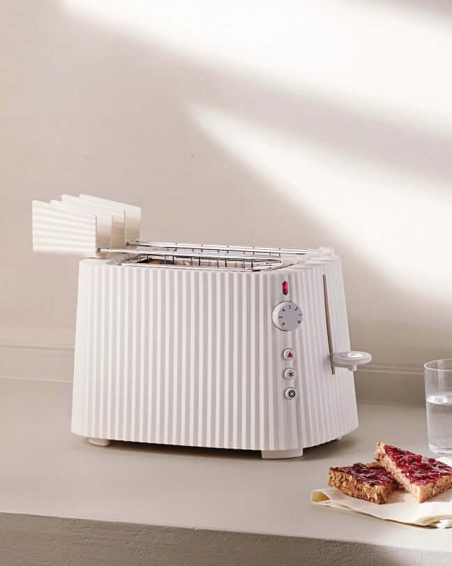Alessi Plisse Leipäteline valkoinen MDL08RACKW