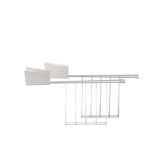 Alessi Plisse Leipäteline valkoinen MDL08RACKW