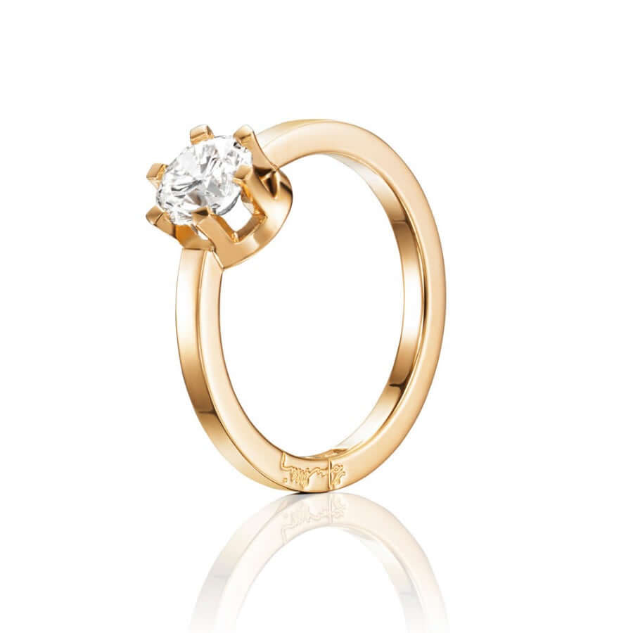 Efva Attling Crown Wedding Ring timanttisormus