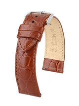 Hirsch Crocograin punaruskea nahkaranneke