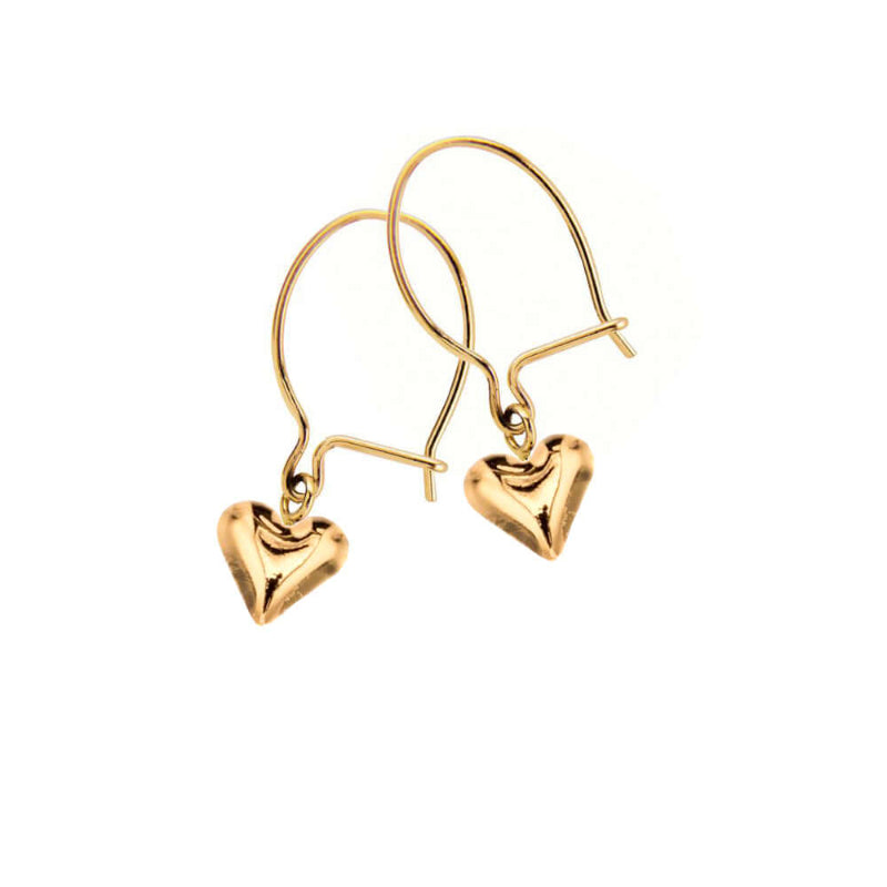 Kultaiset sydänkorvakorut