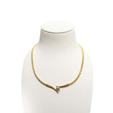 14k keltakultainen kaulakoru timantilla 009ct - 40cm