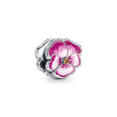 Pandora Vaaleanpunainen Orvokki Charm Hela 790777C01