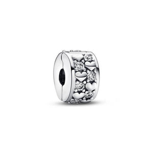 Pandora sydämet ja zirkonit charm lukkopala 792235C01