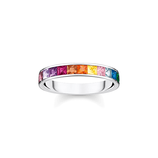 Thomas Sabo värikäs hopeasormus TR2403-477-7