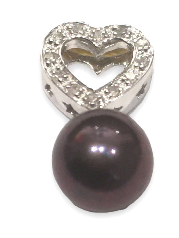 Timanttiriipus Sydän tummalla helmellä 12x 0.001 ct