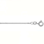 14k Valkokultainen panssariketju 1 mm - 42 cm