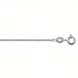 14k Valkokultainen kaulaketju II 1 mm - 42 cm