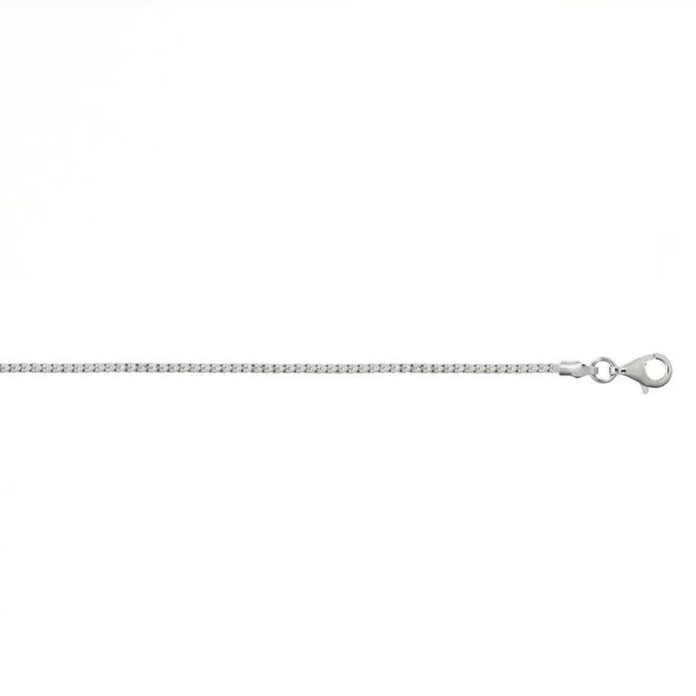 Valkokultainen kaulaketju 1 mm - 42 cm
