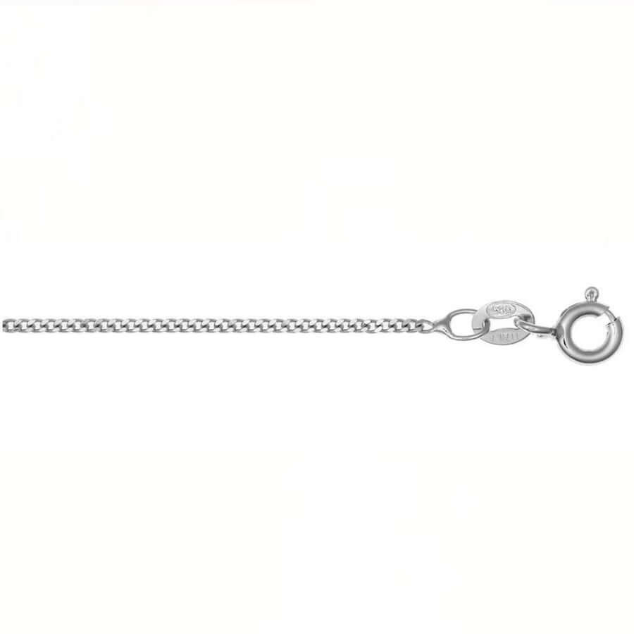 Valkokultainen panssarikaulaketju 2 mm - 42 cm